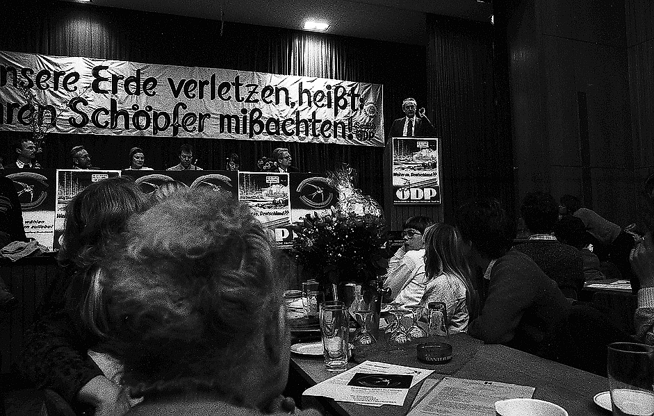 Wahlkampfveranstaltung in Freiburg 1987